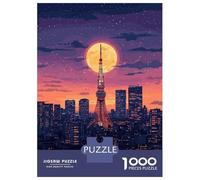 Puzzles for Adults 1000 Pieces Tokyo Skyline Night Puzzles for Adults Brain Teaser Game Home Decoration Fun Activities at Home 38x26cm/1000pcs