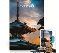 Puzzles for Adults 1000 Pieces Tokyo Temple Exact Edge Art Creative Skill Toy Cozy Time Game Christmas Art Piece(38x26cm)