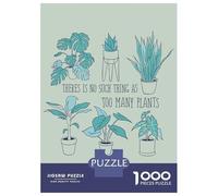 Puzzles for Adults 1000 Pieces TOO MANY PLANTS Jigsaws for Adults Brain Teaser Game Pattern Assembly Challenging Game Gifts 70x50cm/1000pcs