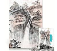 Puzzles for Adults 1000 Pieces Traditional Waterfall Exact Edge Art Creative Skill Toy Cozy Time Game Christmas Art Piece (50x75cm)