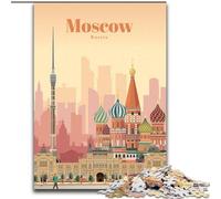 Puzzles for Adults 1000 Pieces Travel to Moscow, for Age 14 Years And over Home Decor As A Gift for The Whole Family And Friends 50x75cm