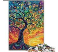 Puzzles for Adults 1000 Pieces Trees in Autumn, Challenging Game And Family Play with Fully Interlocking Randomly Shaped Pieces (Size 26x38cm)