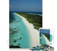 Puzzles for Adults 1000 Pieces Tropical Island Beach Exact Edge Art Creative Skill Toy Cozy Time Game Christmas Art Piece(38x26cm)