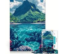 Puzzles for Adults 1000 Pieces Tropical Island Paradise Exact Edge Art Creative Skill Toy Cozy Time Game Christmas Art Piece (38x52cm)