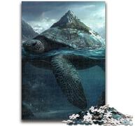 Puzzles for Adults 1000 Pieces Turtle Island Landscape Puzzles for Teenagers,Stress Reliever Staycation Kill Time Enhance Love between Couples (38x26cm)