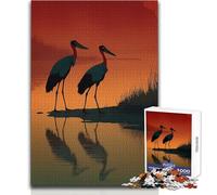 Puzzles for Adults 1000 Pieces Two Birds at Sunset Brainteaser Family Games Staycation Kill Time Gifts Ideas Size 50x75cm
