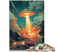 puzzles for adults 1000 pieces UFO and Car Art DIY Puzzle Toys 26x38cm Help the brain exercise addictive toys to cultivate patience