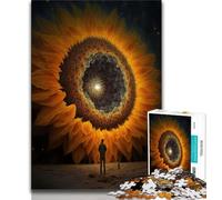 Puzzles for Adults 1000 Pieces Universe Sunflower 1000 Piece Puzzle,Educational Games Home Decoration Suitable for Desktop Decoration 38x26cm