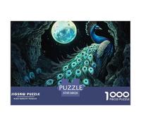 。 Puzzles for Adults 1000 Pieces, Upgraded Version 38x26cm/1000pcs Peacock Educational Games Brain Challenge The King of The Birds Puzzles for Adult Kids