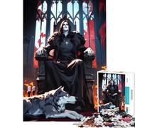 Puzzles for Adults 1000 Pieces Vampire And His Wolf Learning Educational Toys Brain Teaser Game for The Whole for Women Men (Size 50x75cm)