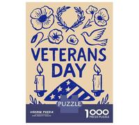 Puzzles for Adults 1000 Pieces Veterans Day Illustration Jigsaw for Adults Brain Teaser Game Analysis And Logic Fun Activities at Home 70x50cm/1000pcs