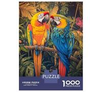 Puzzles for Adults 1000 Pieces Vibrant Parrots in Jungle-3 Jigsaw Puzzle Brain Teaser Game But Fun And Humorous Christmas Birthday Gifts 38x26cm/1000pcs