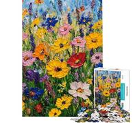 Puzzles for Adults 1000 Pieces Vibrant Wildflower Garden Jigsaw 1000 Pieces Educational Games Great Gifts And Toys Hand Speed Race (Size 50x75cm)