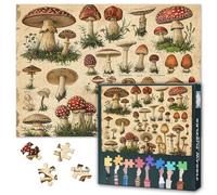 Puzzles for Adults 1000 Pieces, Vintage Mushroom Appraisal Jigsaw Puzzles, Adult Puzzle for Adults, Educational Fun Games or Toys for Elders Friends 20X27 INCH