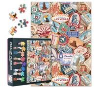 Puzzles for Adults 1000 Pieces, Vintage World Travel Jigsaw Puzzles, Landmarks Landscape Poster Puzzles, World Scenery Jigsaw Puzzles, Educational Fun Games or Toys for Elders Friends 20X27 INCH