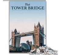 Puzzles for Adults 1000 Pieces Visit Tower Bridge, for Age 14 Years And over Home Decor As A Gift for The Whole Family And Friends 26x38cm