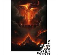 Puzzles for Adults 1000 Pieces Volcanic Eruption Fantasy Art Print Jigsaw for Adults Brain Teaser Game Wall Decoration Christmas Birthday Gifts 52x38cm/1000pcs