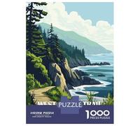 Puzzles for Adults 1000 Pieces West Coast Trail Canada Landscape Art Jigsaws for Adults Brain Teaser Game Pattern Assembly Challenging Game Gifts 70x50cm/1000pcs