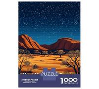 Puzzles for Adults 1000 Pieces West MacDonnell Ranges, Australia Puzzles for Adults Brain Teaser Game Home Decoration Fun Activities at Home 38x26cm/1000pcs