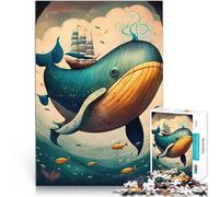 puzzles for adults 1000 pieces Whale Fanciful Help the brain exercise addictive toys to cultivate patience Enhance memory 50x70cm