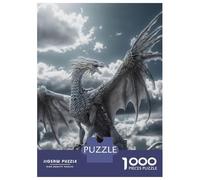 Puzzles for Adults 1000 Pieces White Heaven Dragon Jigsaw for Adults Brain Teaser Game Analysis And Logic Fun Activities at Home 38x26cm/1000pcs