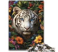 Puzzles for Adults 1000 Pieces White Tiger for Ages 14 And over Fun Games Fun Activities at Home, Birthday Gifts, Travel Gifts 38x26cm