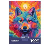 Puzzles for Adults 1000 Pieces Wolf Art Series Style 14 Puzzles for Adults Brain Teaser Game Home Decoration Fun Activities at Home 70x50cm/1000pcs