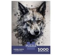 Puzzles for Adults 1000 Pieces Wolf Beauty Black Ink Puzzles for Adults Brain Teaser Game Home Decoration Fun Activities at Home 52x38cm/1000pcs