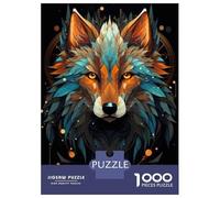 Puzzles for Adults 1000 Pieces Wolf Head Wall Art Print Adult Jigsaw Puzzle Hands-on Game Staycation Kill Time Challenging Game Gifts 70x50cm/1000pcs