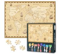 Puzzles for Adults 1000 Pieces, World Map with Countries Boundaries Jigsaw Puzzles, Adult Puzzle for Adults, Educational Fun Games or Toys for Elders Friends 20X27 INCH