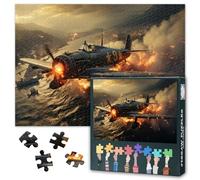 Puzzles for Adults 1000 Pieces, WW2 Fighter Plane Jigsaw Puzzles, World War II Adult Puzzle for Adults, Educational Fun Games or Toys for Elders Friends 20X27 INCH