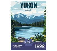 Puzzles for Adults 1000 Pieces Yukon Canada Travel Jigsaws for Adults Brain Teaser Game Pattern Assembly Challenging Game Gifts 52x38cm/1000pcs