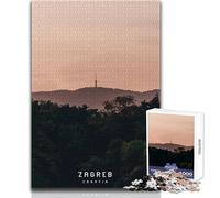 Puzzles for Adults 1000 Pieces Zagreb Educational Family Game Stress Reliever Gift For Birthdays Size 50x75cm