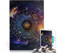puzzles for adults 1000 pieces zodiac signs Made of cardboard Suitable for people aged 14 and above Hand Speed Race Christmas Birthday Gifts 。size:26x38cm/10.24x14.96inch