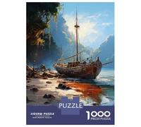 Puzzles for Adults 1000 Puzzles Abandoned Shipwreck on Rocky Shore Adult Jigsaw Puzzle Relaxing Games For Family Fun Deal As Gifts for The Whole Family 38x26cm/1000pcs