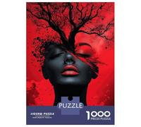 Puzzles for Adults 1000 Puzzles AbstractWoman And Tree Puzzles for Adults Relax Games Staycation Kill Time for Birthday, Chrismas 52x38cm/1000pcs