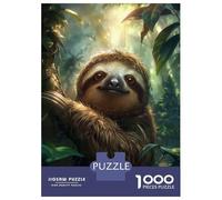 Puzzles for Adults 1000 Puzzles Adorable Sloth in Jungle Jigsaw for Adults Hands-on Game For Family Fun Unique Birthday And Gifts 52x38cm/1000pcs
