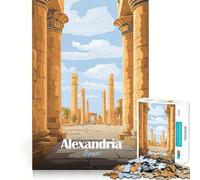 Puzzles for Adults 1000 Puzzles Alexandria Egypt Poster Exact Cut Art Focus Fun Game Relax Time Game Christmas Wall Decor (50x75cm)