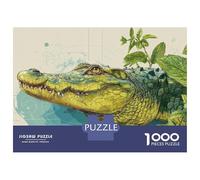 Puzzles for Adults 1000 Puzzles Amazon River Crocodile Adult Puzzles Family Game Wall Decoration Deal As Gifts for The Whole Family 38x26cm/1000pcs