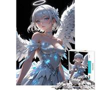 Puzzles for Adults 1000 Puzzles Angel with White Wings Fun at Home Activities, Enhance Memory Hands-on Game for And 14 Years And over (38x26cm)
