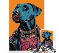 Puzzles for Adults 1000 Puzzles Angry Labrador Retriever Anti-Stress Toys Great Gift for Games Hands-on Game Help The Brain Exercise Size 50x75cm