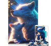 Puzzles for Adults 1000 Puzzles Arctic Wolf And Pup, Educational Toy, Staycation Kill Time, Christmas Birthday Gifts 50x75cm
