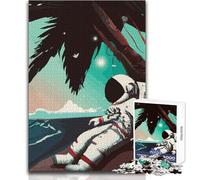 Puzzles for Adults 1000 Puzzles Astronaut Pensive Beautiful Design Game Home Art Decor Gift For Birthdays Size 38x26cm