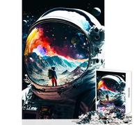 Puzzles for Adults 1000 Puzzles Astronaut Reflections Home Decoration Toys Gifts Ideas Hands-on Game Artists Collection, Fine Art size 50x75cm