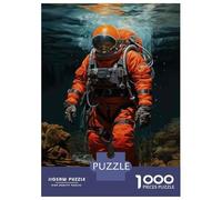 Puzzles for Adults 1000 Puzzles Astronaut Underwater Suit Puzzles for Adults Relax Games Staycation Kill Time for Birthday, Chrismas 70x50cm/1000pcs