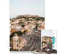 Puzzles for Adults 1000 Puzzles Athens Exact Cut Art Focus Fun Game Relax Time Game Christmas Wall Decor (50x75cm)