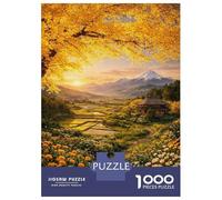 Puzzles for Adults 1000 Puzzles Autumn Japanese Landscape with Mount Fuji Puzzles for Adults Relaxing Games Precision Cutting Deal As Gifts for The Whole Family 38x26cm/1000pcs
