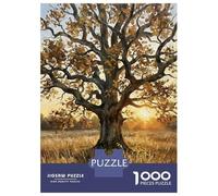Puzzles for Adults 1000 Puzzles Autumn Oak Tree at Sunset Puzzle for Adults Relax Games Analysis And Logic Deal As Gifts for The Whole Family 70x50cm/1000pcs