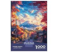 Puzzles for Adults 1000 Puzzles Autumn Path to Mount Fuji Puzzles for Adults Family Games Perfect Decoration Unique Birthday And Gifts 52x38cm/1000pcs