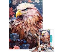 Puzzles for Adults 1000 Puzzles Bald Eagle Among Flowers Jigsaw Puzzle 1000 Educational Toy Enhance Memory Birthday Present, Gifts, (38x52cm)